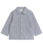ARKET kleding 0DXJP1500 blauw Wit Overshirt van keperstof kinderen
