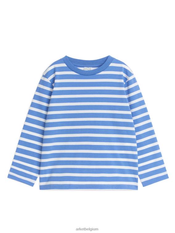 ARKET kleding 0DXJP1504 wit Blauw T-shirt met lange mouwen, set van 2 kinderen - Image 3