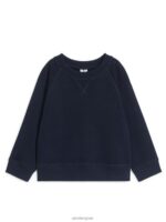 ARKET kleding 0DXJP1514 donkerblauw sweatshirt van franse badstof kinderen