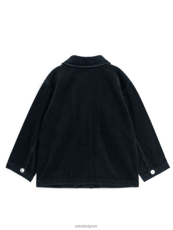 ARKET kleding 0DXJP1515 zwart Corduroy overshirt met rits kinderen - Image 2