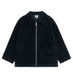 ARKET kleding 0DXJP1515 zwart Corduroy overshirt met rits kinderen