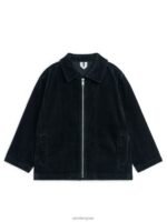 ARKET kleding 0DXJP1515 zwart Corduroy overshirt met rits kinderen