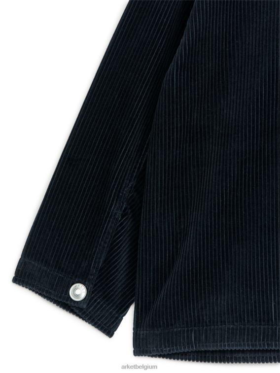 ARKET kleding 0DXJP1515 zwart Corduroy overshirt met rits kinderen - Image 3