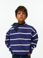 ARKET kleding 0DXJP1516 donkerblauw/gebroken wit ontspannen sweatshirt kinderen - Image 3