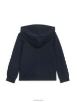 ARKET kleding 0DXJP1530 donkerblauw hoodie met rits kinderen - Image 2