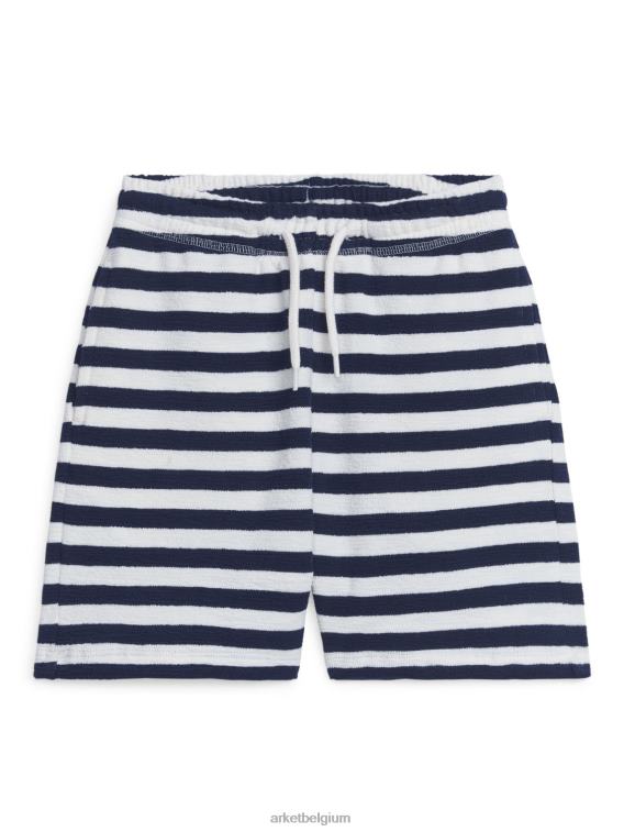 arket_kleding_0dxjp1542_donkerblauw_strepen_getextureerde_jersey_short_kinderen.jpeg ARKET kleding 0DXJP1542 donkerblauw/strepen getextureerde jersey short kinderen - Image 1