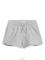 ARKET kleding 0DXJP1586 grijs gemêleerd korte broek van badstof kinderen