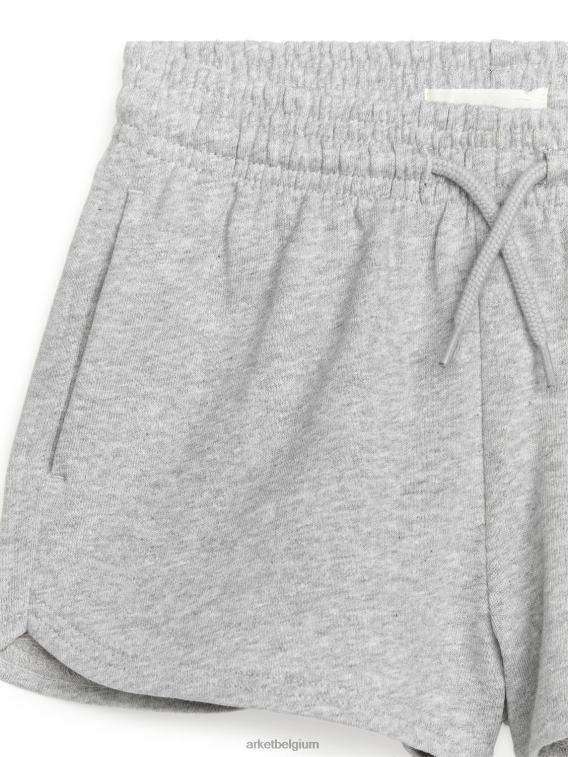 ARKET kleding 0DXJP1586 grijs gemêleerd korte broek van badstof kinderen - Image 3