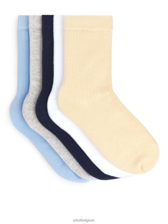 ARKET kleding 0DXJP1604 neutrale kleuren/meerkleurig ribgebreide sokken Heren - Image 1
