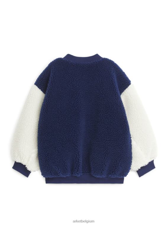 ARKET kleding 0DXJP1677 blauw Wit Oversized varsityjack met stapels kinderen - Image 2