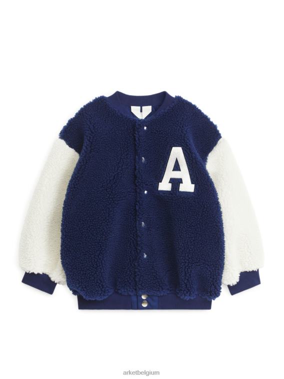 ARKET kleding 0DXJP1677 blauw Wit Oversized varsityjack met stapels kinderen - Image 1