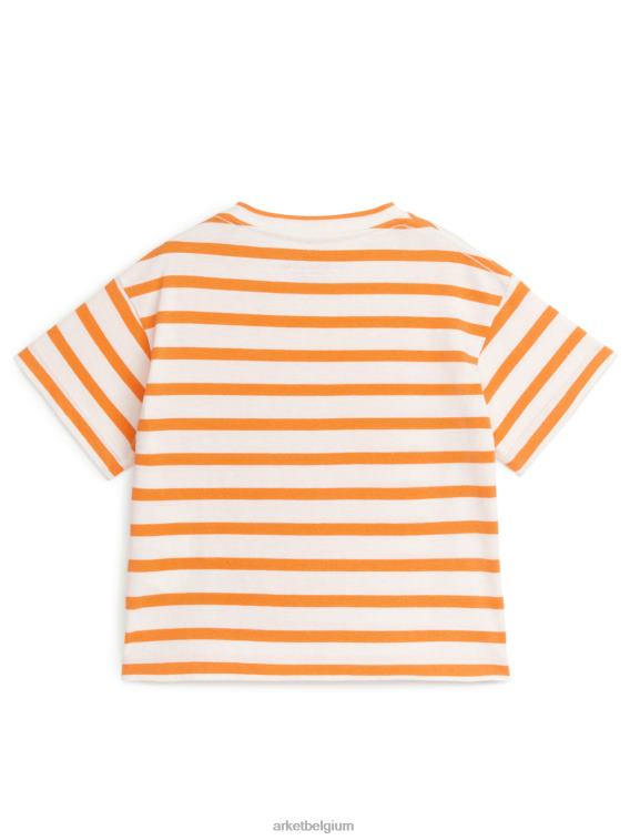 ARKET kleding 0DXJP1697 gebroken wit/oranje T-shirt met korte mouwen kinderen - Image 2