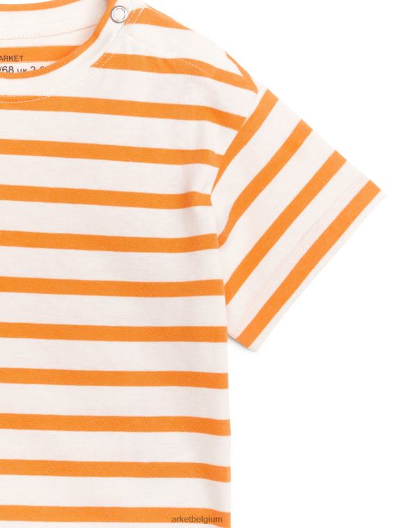 ARKET kleding 0DXJP1697 gebroken wit/oranje T-shirt met korte mouwen kinderen - Image 3