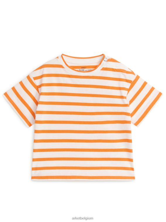 ARKET kleding 0DXJP1697 gebroken wit/oranje T-shirt met korte mouwen kinderen - Image 1