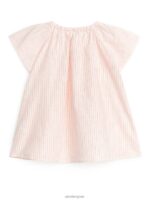 ARKET kleding 0DXJP1720 gebroken wit/oranje linnen katoenen jurk kinderen - Image 2