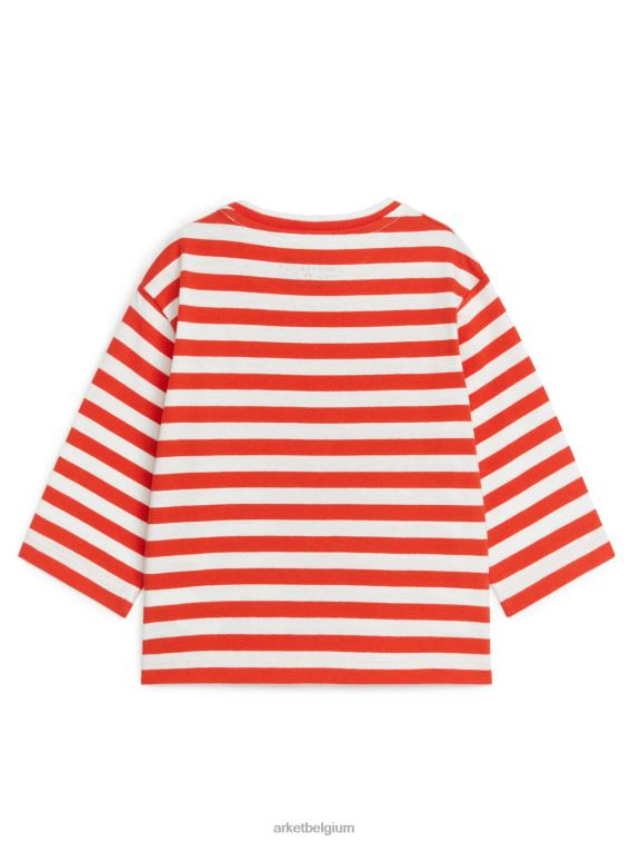 ARKET kleding 0DXJP1725 rood/gebroken wit top met lange mouwen kinderen - Image 2