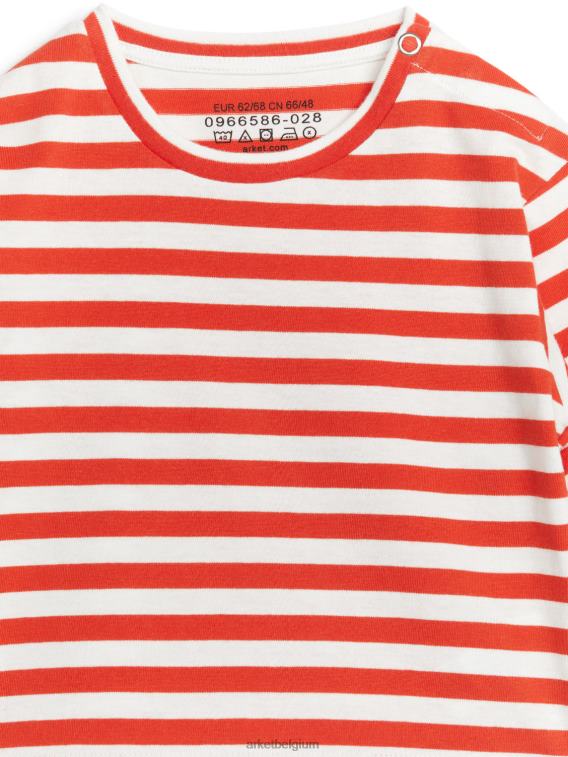 ARKET kleding 0DXJP1725 rood/gebroken wit top met lange mouwen kinderen - Image 3