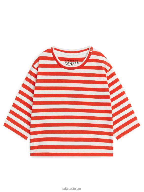 ARKET kleding 0DXJP1725 rood/gebroken wit top met lange mouwen kinderen - Image 1