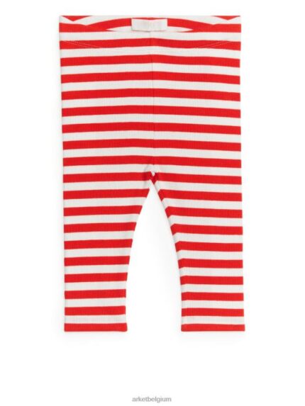 ARKET kleding 0DXJP1726 wit rood geribbelde legging kinderen