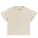 ARKET kleding 0DXJP1728 beige T-shirt met ruches kinderen