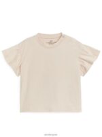 ARKET kleding 0DXJP1728 beige T-shirt met ruches kinderen
