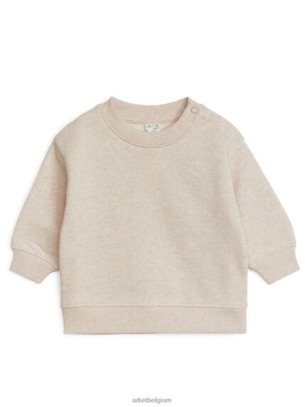 ARKET kleding 0DXJP1737 havermelange losvallende katoenen sweater kinderen