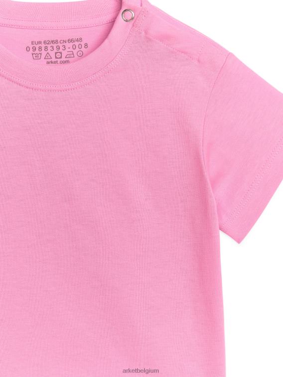 ARKET kleding 0DXJP1748 roze T-shirt met korte mouwen kinderen - Image 3