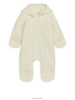 ARKET kleding 0DXJP1756 gebroken wit overall met capuchon kinderen