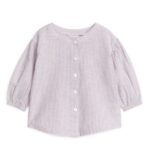 ARKET kleding 0DXJP1757 lila/wit linnen blouse kinderen