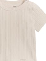 ARKET kleding 0DXJP1759 beige geribbeld t-shirt kinderen - Image 3