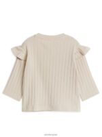 ARKET kleding 0DXJP1761 beige jersey top met ruches kinderen - Image 2