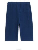 ARKET kleding 0DXJP1769 donkerblauw katoenen mousseline broek kinderen - Image 2