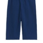 ARKET kleding 0DXJP1769 donkerblauw katoenen mousseline broek kinderen