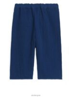 ARKET kleding 0DXJP1769 donkerblauw katoenen mousseline broek kinderen