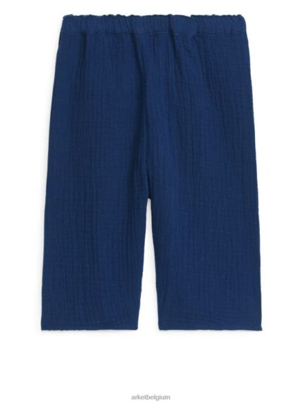 ARKET kleding 0DXJP1769 donkerblauw katoenen mousseline broek kinderen