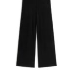 ARKET kleding 0DXJP190 zwart wijde jersey broek vrouwen