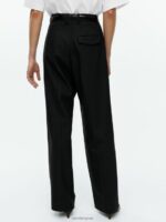 ARKET kleding 0DXJP208 zwart broek van keperstof van wolmix vrouwen - Image 3