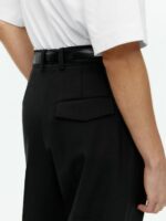 ARKET kleding 0DXJP208 zwart broek van keperstof van wolmix vrouwen - Image 4