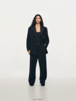 ARKET kleding 0DXJP208 zwart broek van keperstof van wolmix vrouwen - Image 9