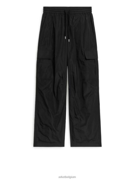 ARKET kleding 0DXJP209 zwart cargobroek van taft vrouwen