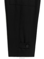ARKET kleding 0DXJP213 zwart cargobroek van wolmix vrouwen - Image 2