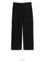 ARKET kleding 0DXJP213 zwart cargobroek van wolmix vrouwen