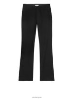 ARKET kleding 0DXJP223 zwart katoenen stretchbroek vrouwen