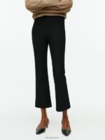 ARKET kleding 0DXJP225 zwart cropped katoenen stretchbroek vrouwen - Image 2