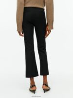 ARKET kleding 0DXJP225 zwart cropped katoenen stretchbroek vrouwen - Image 3