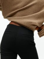 ARKET kleding 0DXJP225 zwart cropped katoenen stretchbroek vrouwen - Image 4