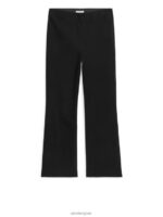 ARKET kleding 0DXJP225 zwart cropped katoenen stretchbroek vrouwen - Image 5