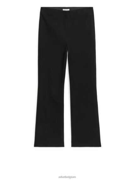 ARKET kleding 0DXJP225 zwart cropped katoenen stretchbroek vrouwen