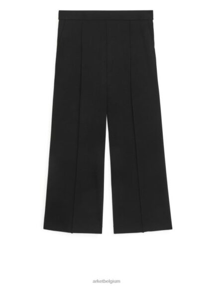 ARKET kleding 0DXJP227 zwart cropped milanoribbroek vrouwen