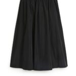 ARKET kleding 0DXJP229 zwart Midi-rok van tafetta vrouwen